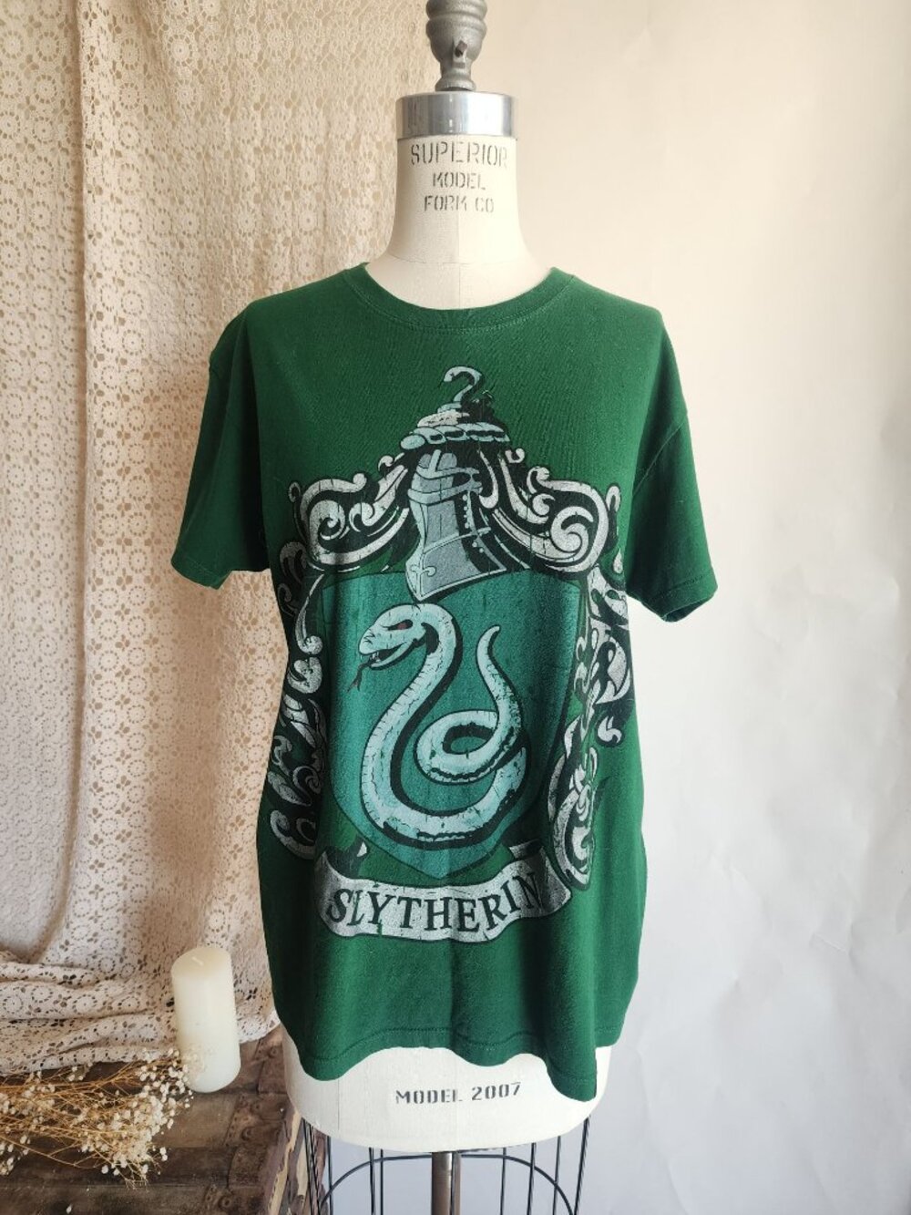 Slytherin T Shirt from the Harry Potter Shop at Platform 9 3/4 London, Size M